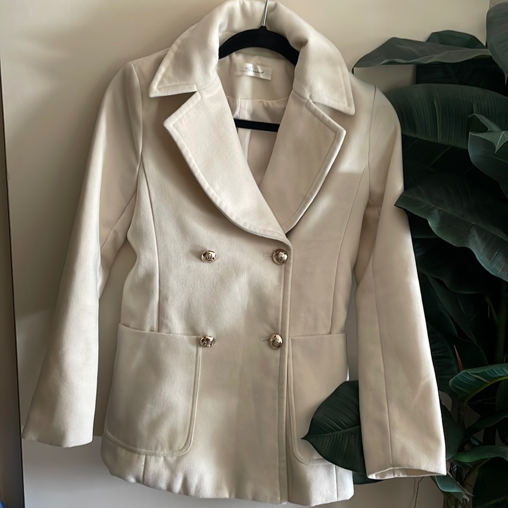 SNIDEL Japan Off-White Pea Coat